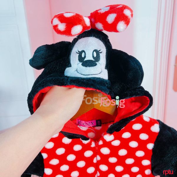  [3-6m] Romper Thú 4U-Only 2311 - Đỏ Chấm Bi To Mickey 