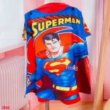  [13-18kg, 22-24kg] Đồ Bộ Ngắn Siêu Anh Hùng SK - Đỏ Cam Superman 