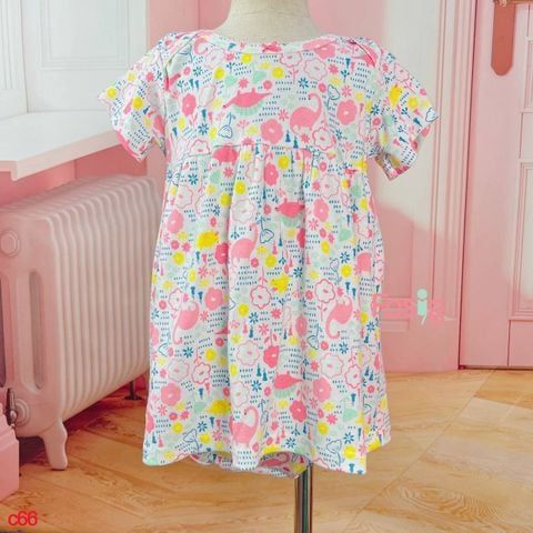 11-12kg Đầm bé gái- Trắng hoa KL hồng