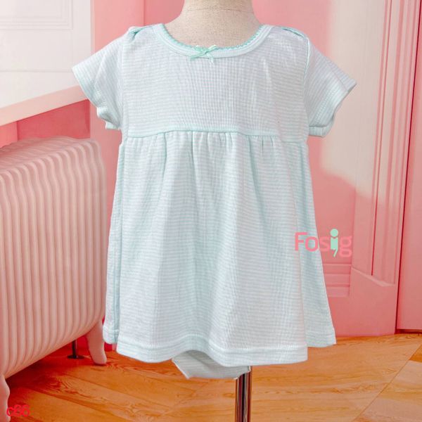  [6-7kg ; 12-17kg] Set 3 Áo Khoác Và Váy Gymboree - Hồng Nhạt/Sọc Xanh 