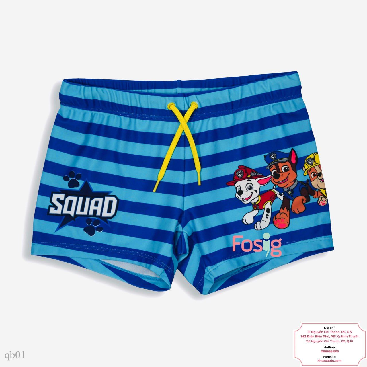  [18-21kg] Quần Short Bơi Co Giãn Bé Trai HM140 - Sọc Xanh Squad 