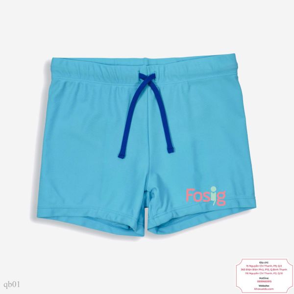  [16-17kg] Quần Short Bơi Co Giãn Bé Trai HM140 - Xanh Ngọc Trơn 