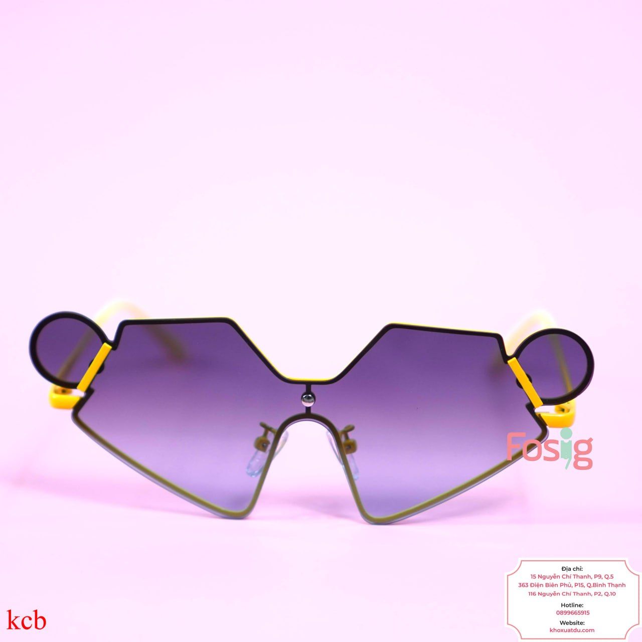 Mắt Kính Cho Bé Trai Unisex - Vàng Đen Mickey