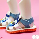  [12-13cm] Giày Sandal Có Kèn Cho Bé Trai - Trắng Xanh Chó 