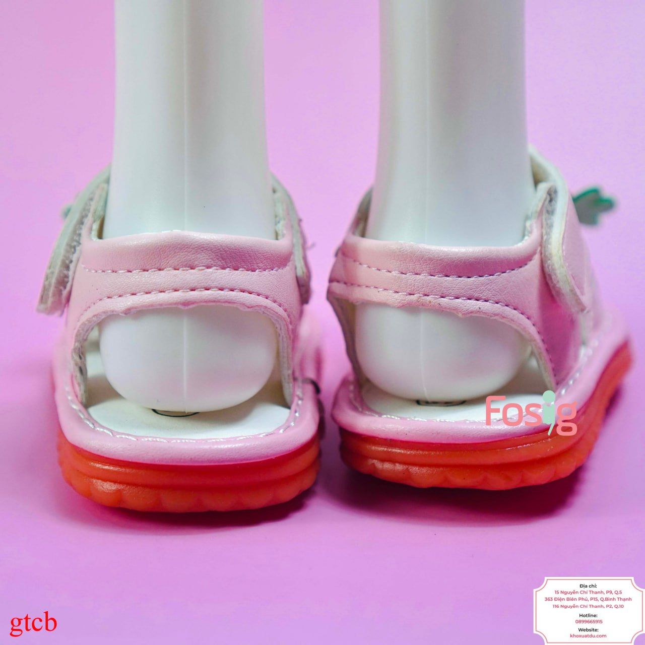  [10-12cm] Giày Sandal Cho Bé Gái - Hồng Carot 