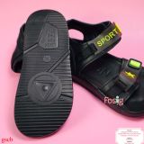  [17cm] Giày Sandal Quai Hậu Cho Bé Trai - Đen Sao Xanh 