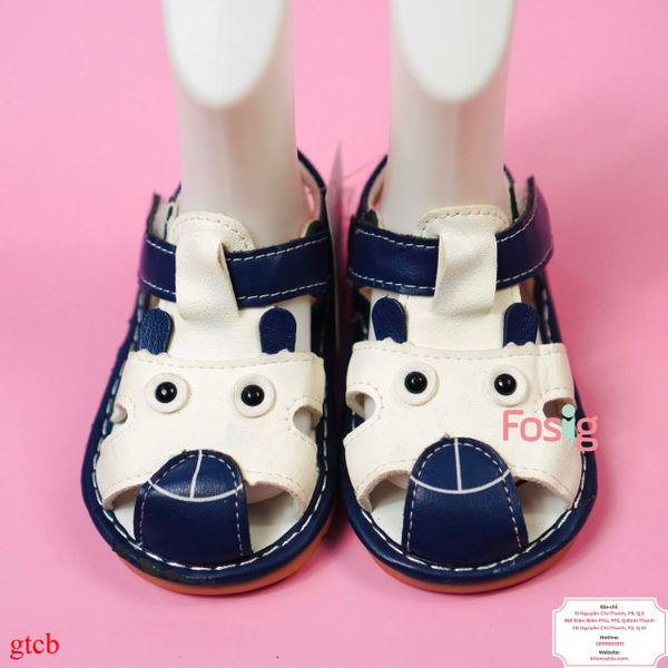  [13cm>] Giày Sandal Có Kèn Cho Bé Trai - Trắng Navy 