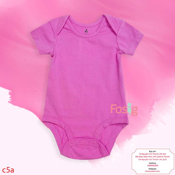  [0-6m] Bodysuit Tay Ngắn Bé Gái - Tím Nhạt TN 