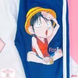  [14-21kg] Set Đồ Bộ Dài Xuất Khẩu Bé Trai - Trắng Luffy 