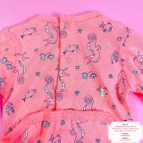  [0-3m] Sleepsuit Cúc Bấm Có Vớ KB Bé Gái - Cam Cá Ngựa 