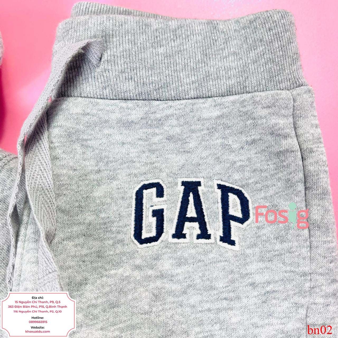  [15-16kg] Set Đồ Bộ Dài Nỉ GP Bé Trai - Xám Hoodie GP 