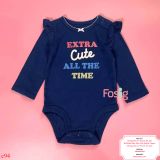  [0-9m, 12-18m] Bodysuit Tay Dài Bé Gái Cter - Navy Extra 