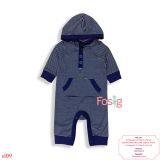  [0-3M] Romper Bé Trai ON - Navy Sọc Trắng 