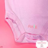  [13-14kg] Bodysuit Tay Dài Cài Hông Bé Gái Cter - Hồng Nhạt 