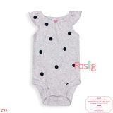  [0-6M ; 24M] Bodysuit Cánh Tiên Bé Gái Cter50 - Xám Chấm Đen 