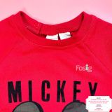  [13-14kg] Áo Nỉ Da Cá Bé Trai - Đỏ Mickey Đen 