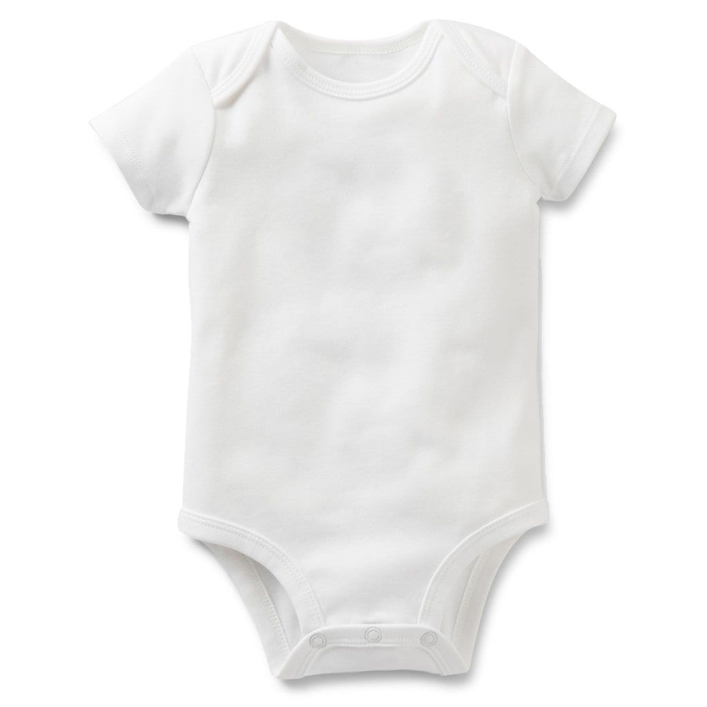  [0-24m] Bodysuit Tay Ngắn Bé Trai Cter50 - Trắng Trơn 