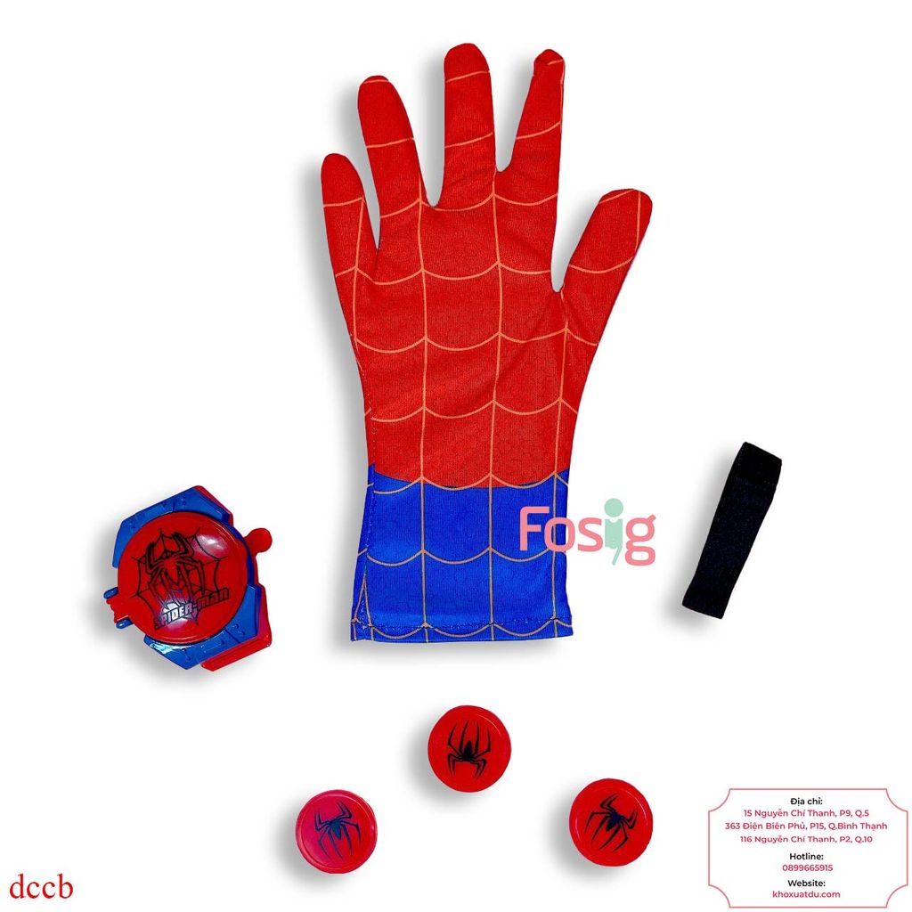 Set Găng Tay, Đồng Hồ Bắn Thẻ Bài Người Nhện - Găng Tay Đồng Hồ