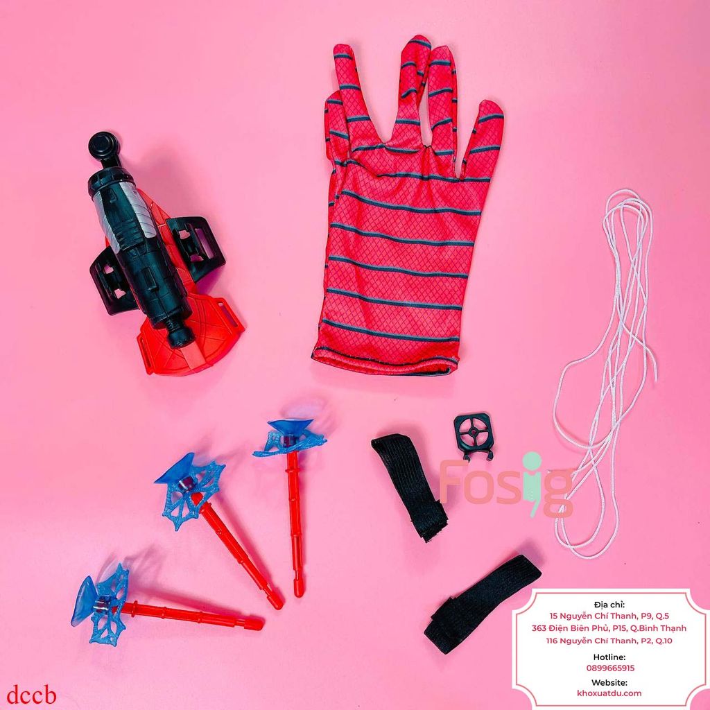 Set Bao Tay, Bắn Hít Người Nhện - Set Người Nhện