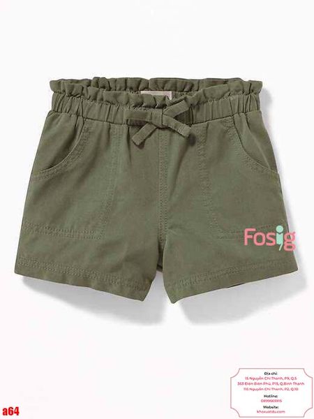  [10-11kg] Quần Short Bé Gái ON - Xanh Rêu 