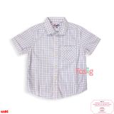  [13-17kg] Áo Sơ Mi Tay Ngắn Bé Trai SD - Caro Xanh Hồng 10028 