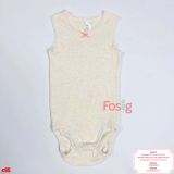  [1-2T] Bodysuit 3 Lỗ HM Bé Gái  - Kem Xám 