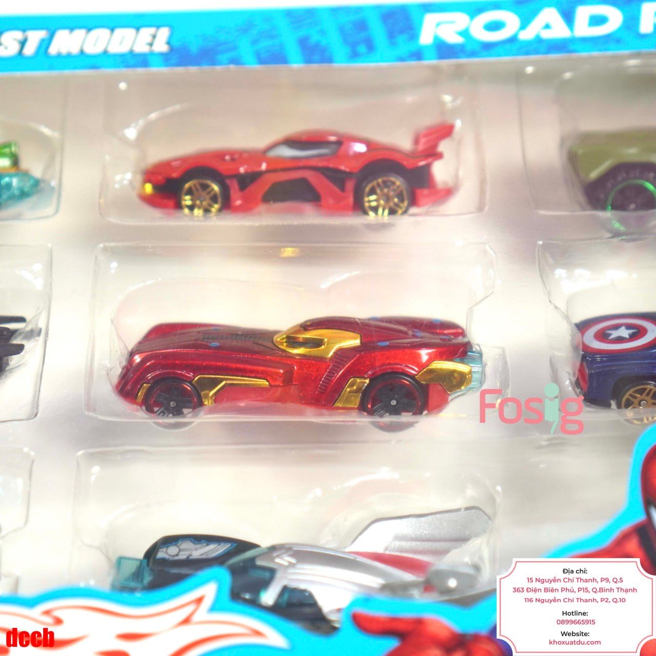 Hộp 8 Xe Kim Loại Siêu Anh Hùng DC Road Racing