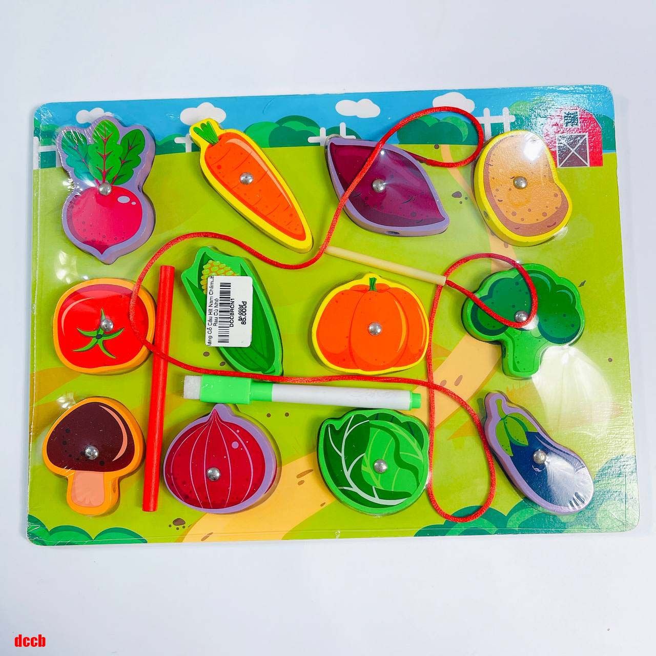Bảng Gỗ Câu Hít Nam Châm Rau Củ Nhỏ