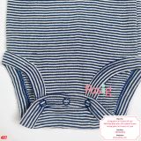  [0-3M] Bodysuit Tay Ngắn Bé Trai Cter50 - Sọc Navy Nhỏ 