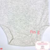  [0-24M] Bodysuit 3 Lỗ Bé Trai Cter50 - Xám Nhạt 3L 