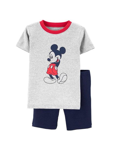  [13-14kg; 21-23kg; 28-35kg] Set Đồ Bộ Ngắn Bé Trai Cter120 - Xám Mickey 