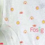  [nb-6M ; 12-18M] Bodysuit Tay Ngắn Bé Gái Cter50 - Trắng Mặt Trời 