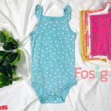  [18-24m] Bodysuit Cánh Tiên Bé Gái Cter50 - Xanh Ngọc Chấm 