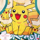  [7-17kg] Set Đồ Bộ Ngắn Thun Lạnh Bé Trai - Vàng Pikachu 