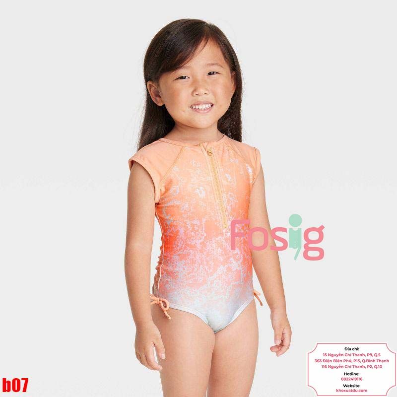  [9-11kg] Đồ Bơi CJ Bé Gái - Cam Loang 