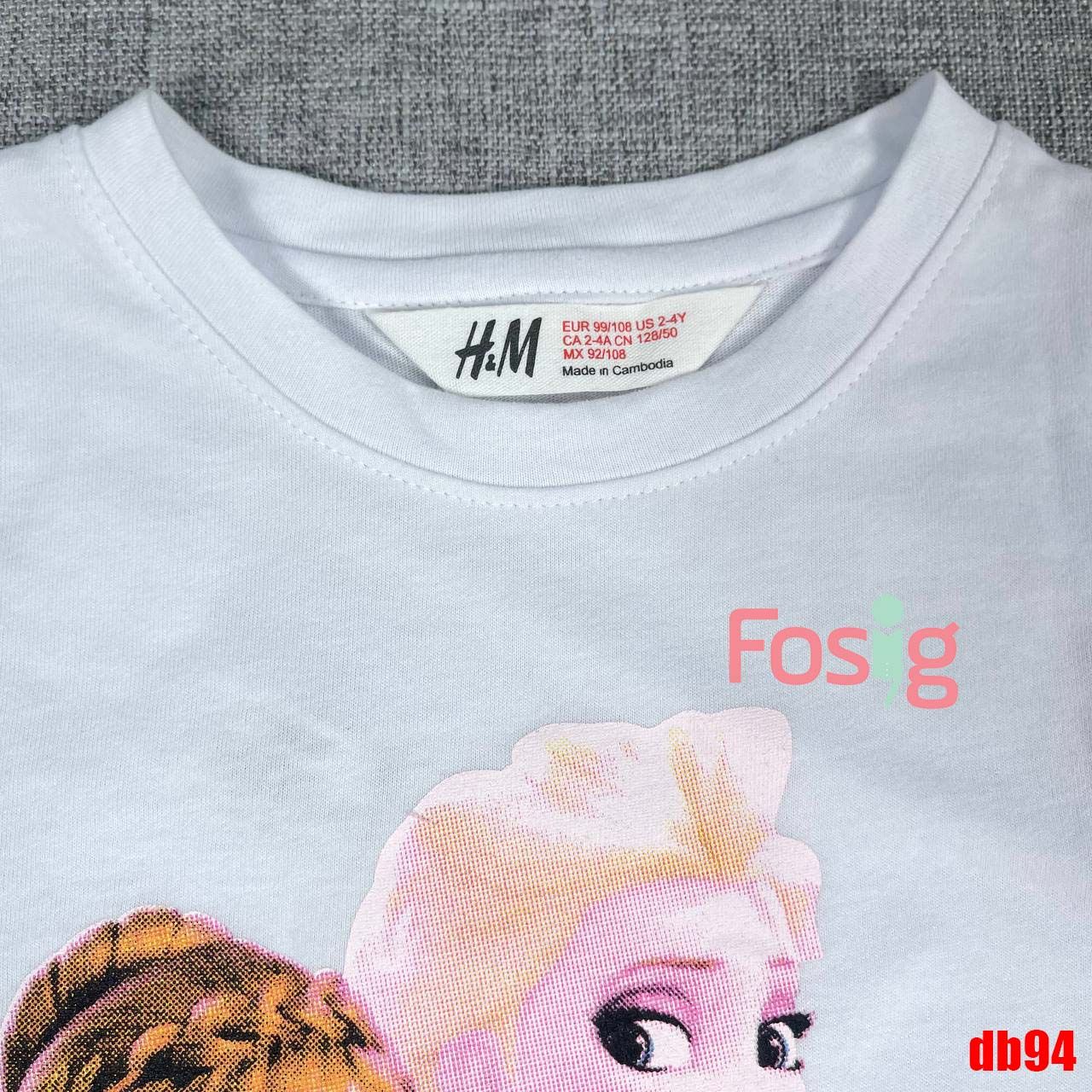 14kg-15kg 19-26kg Set Đồ Bộ Ngắn HM Bé Gái - Trắng Elsa Db94G