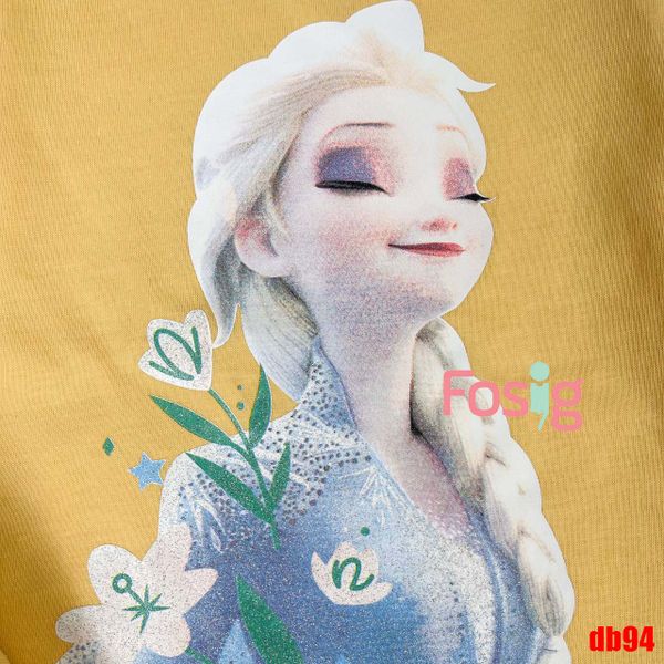  [11-26kg] Set Đồ Bộ Ngắn HM Bé Gái - Vàng Đậm Elsa 