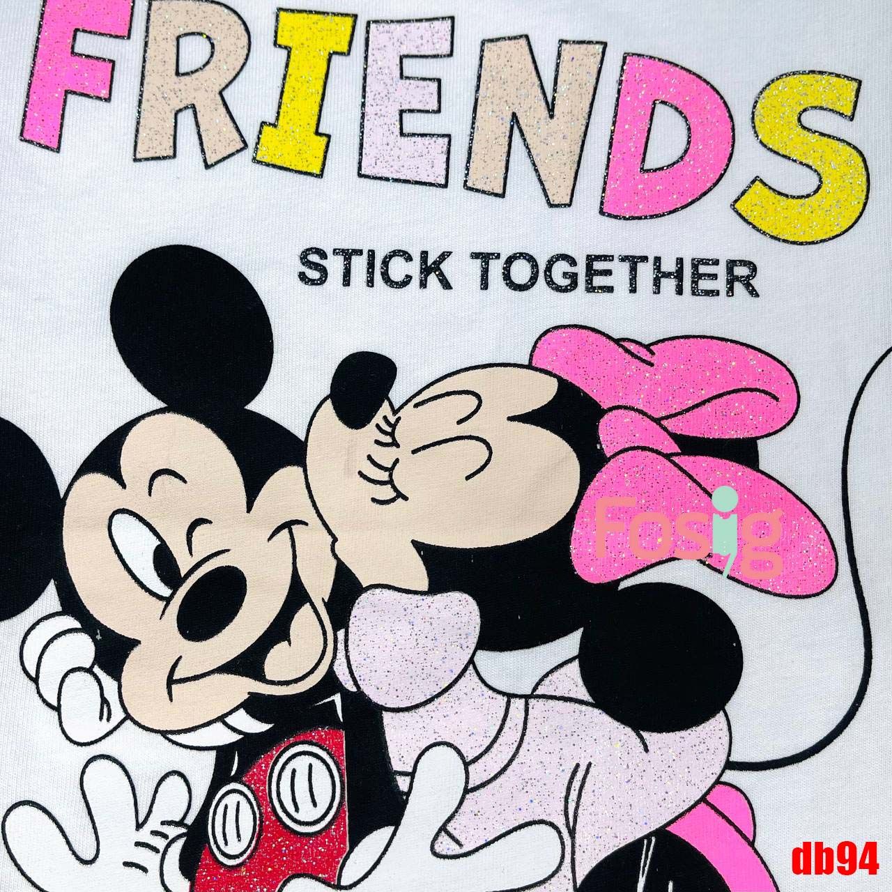 11kg - 26kg Set Đồ Bộ Ngắn HM Bé Gái - Trắng Friends Db94G