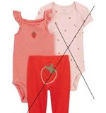  3m - 18m Bodysuit Cánh Tiên Bé Gái Cter50 - Sọc Cam Dâu 