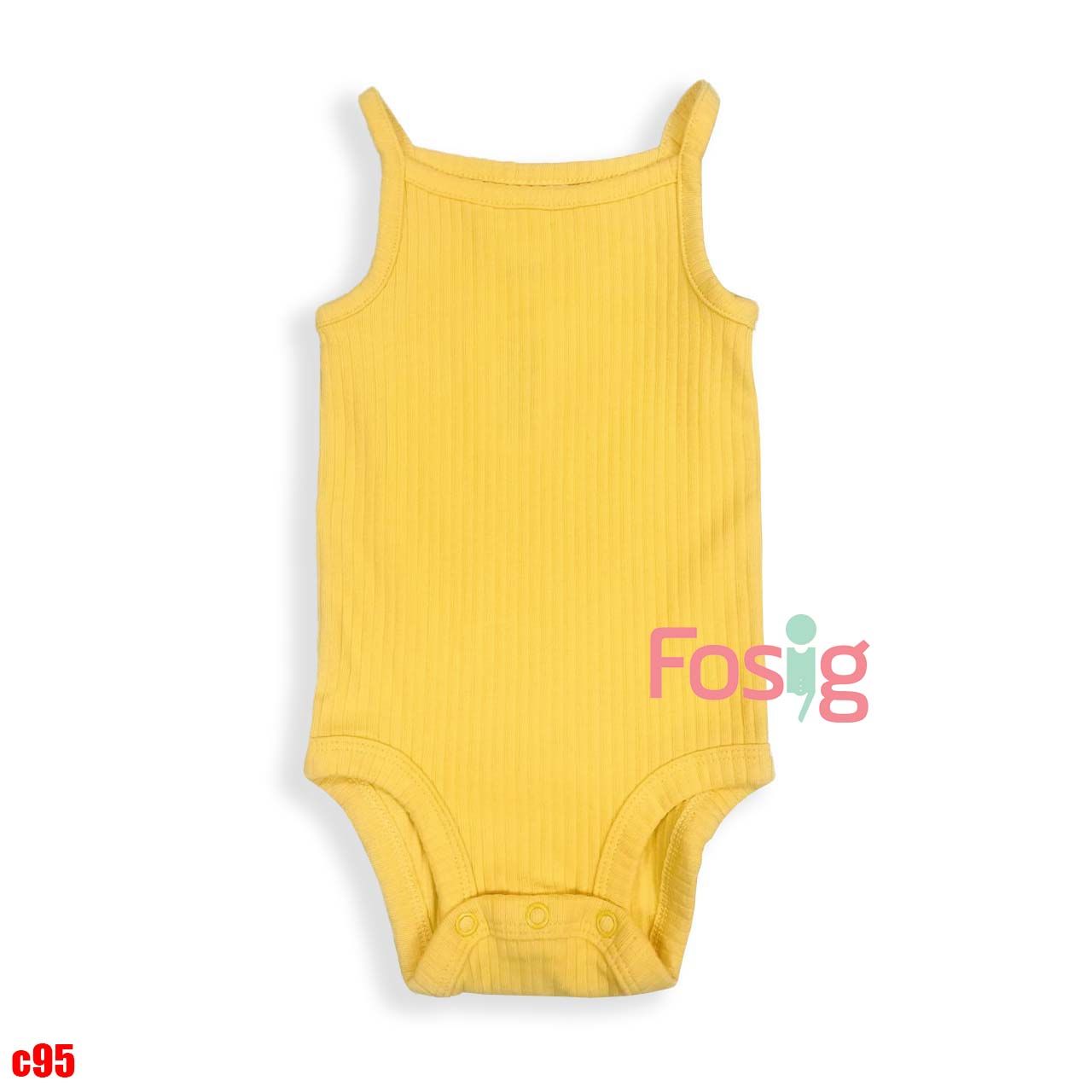  3m ; 18m - 24m Bodysuit 2 Dây Bé Gái Cter50 - Vàng Sọc 