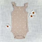  12m Bodysuit Cánh Tiên Bé Gái Cter50 - Nâu Hoa Trắng 