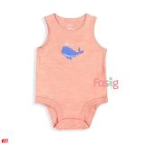  3m - 6m ; 12m ; 24m Bodysuit Tay Ngắn Bé Trai Cter - Cam Cá Voi 