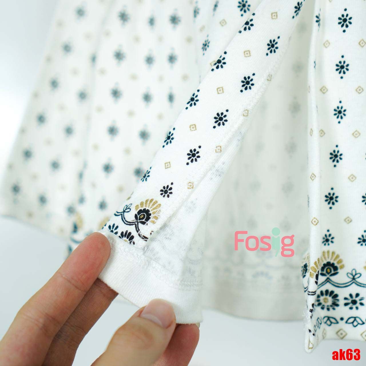  [3-9M] Áo Khoác Cotton Bé Gái Cter - Trắng Họa Tiết 