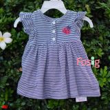  [0-9m] Đầm Thun Cotton Cánh Tiên Bé Gái Cter - Sọc Navy Bọ 