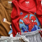  2T-6T Bộ ba lỗ quần short cho bé trai - Đỏ Người nhện Spider-Man B3L01 