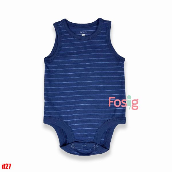  0-18m Bodysuit Tay Ngắn Bé Trai Cter50 - Navy sọc nhỏ 