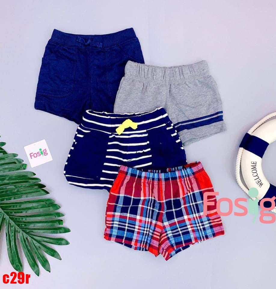  [3m-12m] Set 4 Quần Short Cter bé trai  - Combo ngẫu nhiên 