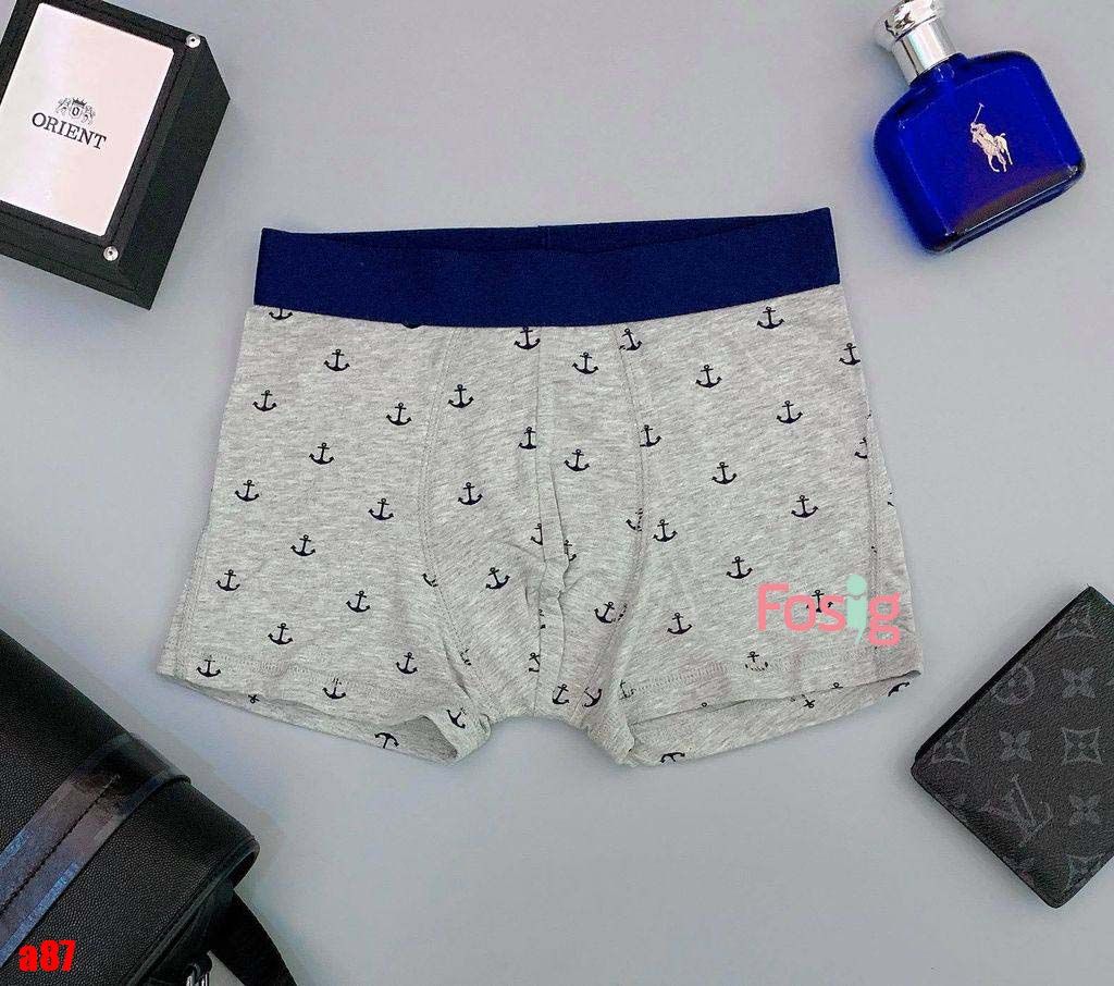  [ XS-L ] Quần boxer Nam  HM  - Xám Mỏ Neo 