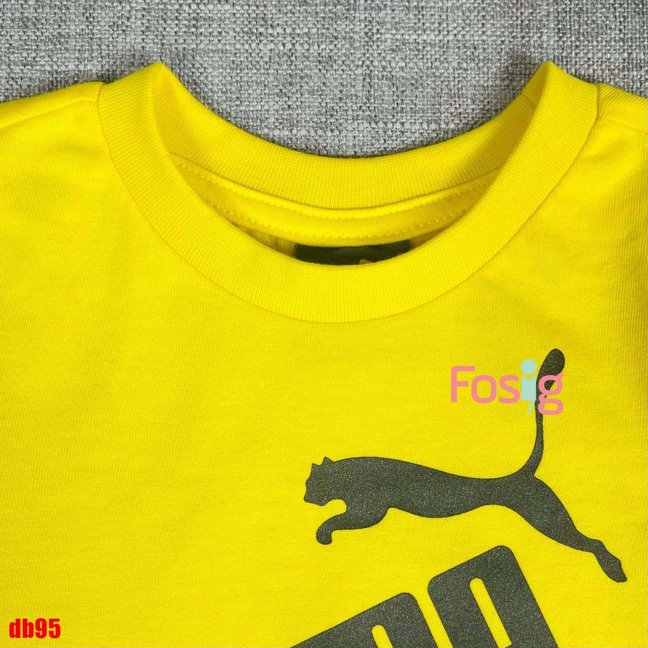10-11kg Đồ Bộ tay ngắn bé trai thể thao thoáng mát PM- Vàng quần đen DB95