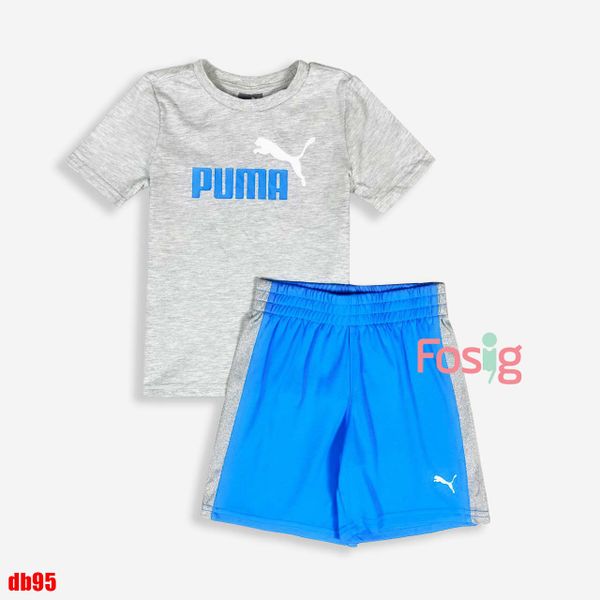  14-15kg Đồ Bộ tay ngắn bé trai thể thao thoáng mát PM-  Xám puma xanh DB95 